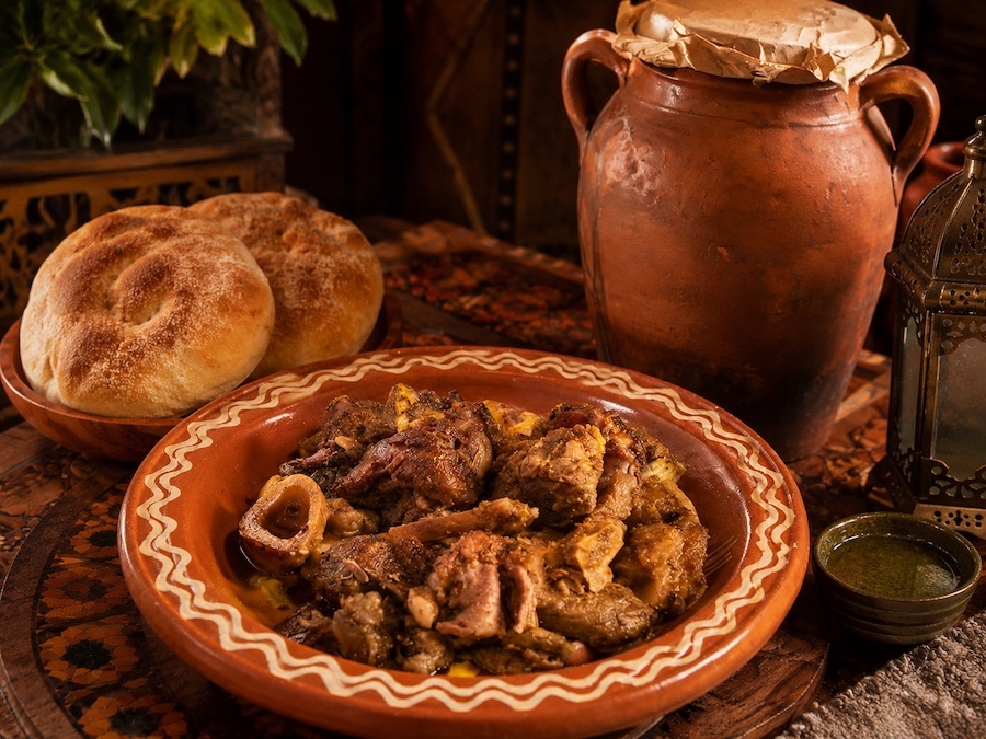 طنجية باللحم — لحم ساق البقر طري